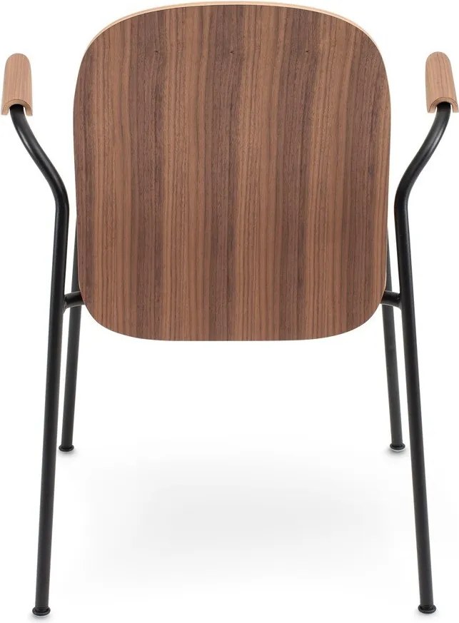 Sedie da pranzo in set marrone cognac/di colore naturale con effetto noce con braccioli/impilabili 2 pz Book – Gazzda