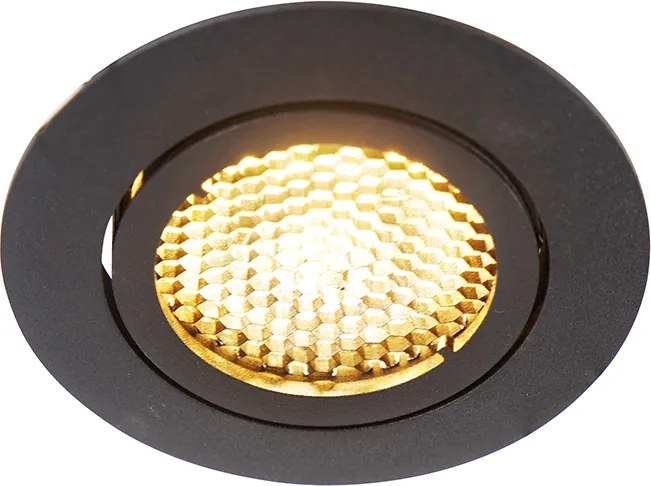 Faretto da incasso smart nero con WiFi GU10 regolabile - Ude Honey