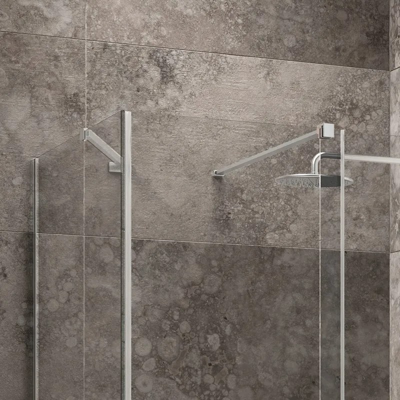 Kamalu - Box doccia 120x120 senza telaio scorrrevole 120 fisso 120 cm | KNM4000W-C