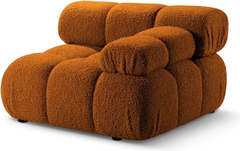 Modulo divano bouclé arancione (angolo destro) Bellis - Micadoni Home