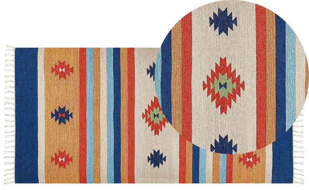 Tappeto Kilim lana multicolore 200 x 300 cm VOSKETAP