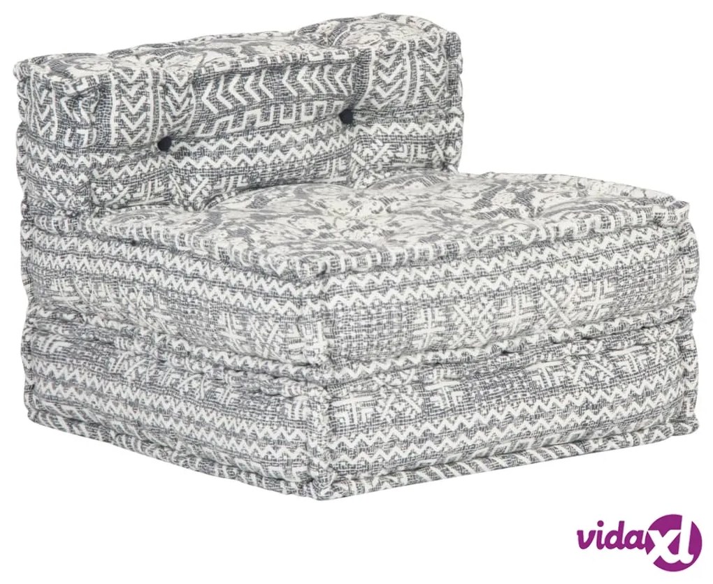 vidaXL Pouf Modulare Grigio Chiaro in Tessuto