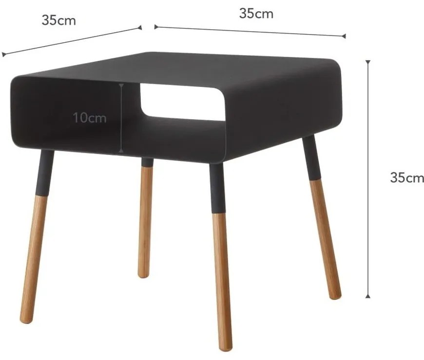 Tavolino nero, altezza 35 cm Plain - YAMAZAKI