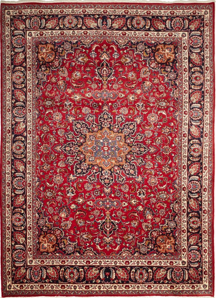 Mashad Tappeto persiano 340 x 250 Blu (Iran) Annodato A Mano