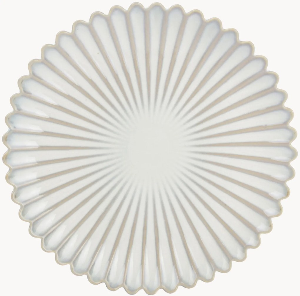 Set di 4 piatti da colazione in porcellana Lotus