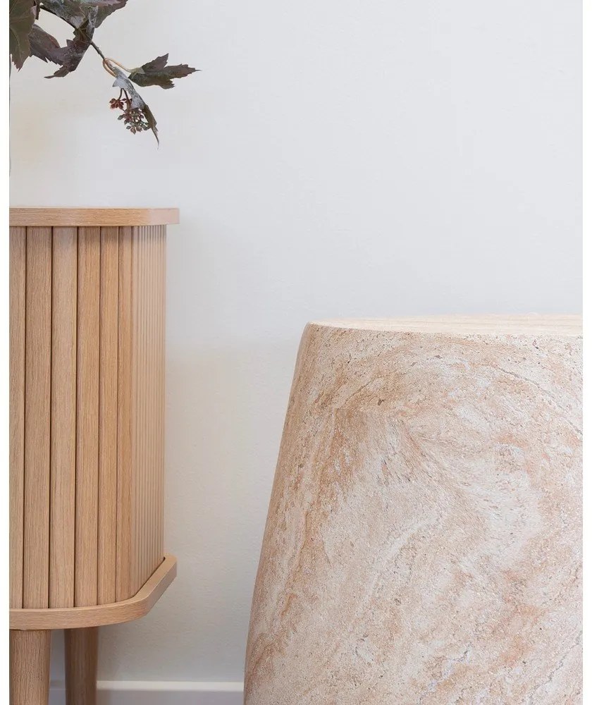 Tavolino rotondo in pietra ø 47,5 cm Bonn – House Nordic