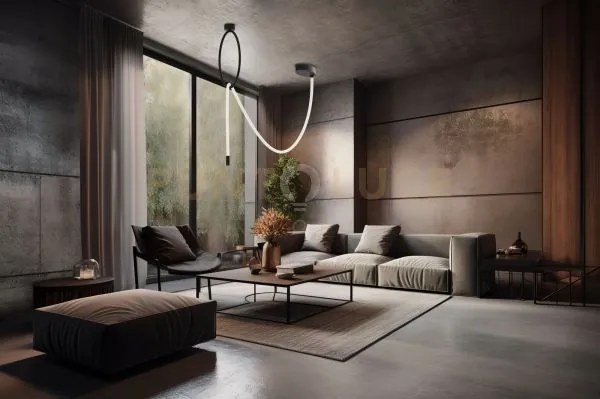 Fyll-a lampada da parete corda luminosa in metallo nero a led 2800-...