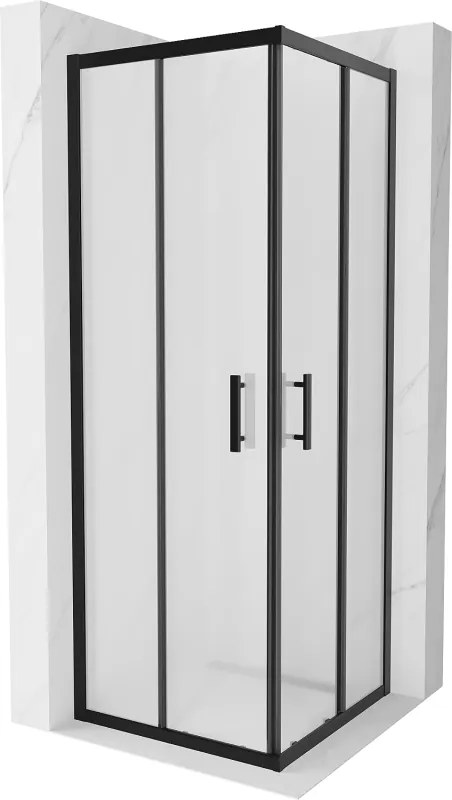 Mexen Rio cabina doccia quadrata 70 x 70 cm, satinata, nera - 860-070-070-70-30