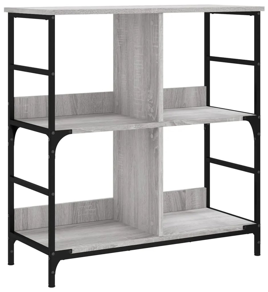 Libreria Grigio Sonoma 78,5x33x82 cm in Legno Multistrato