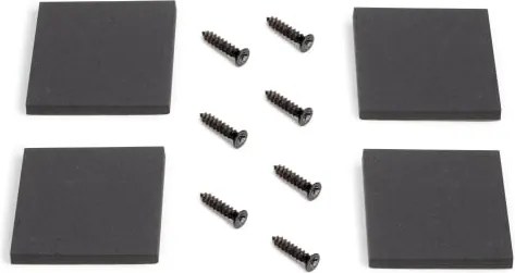 Gambe da tavolo Square rettangolari 72x60 cm in acciaio verniciato nero