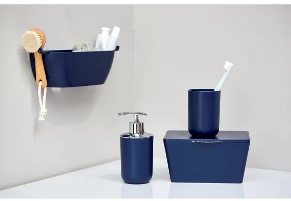 WENKO 22519100 - Dispenser per sapone BRASIL 320 ml blu/cromo lucido