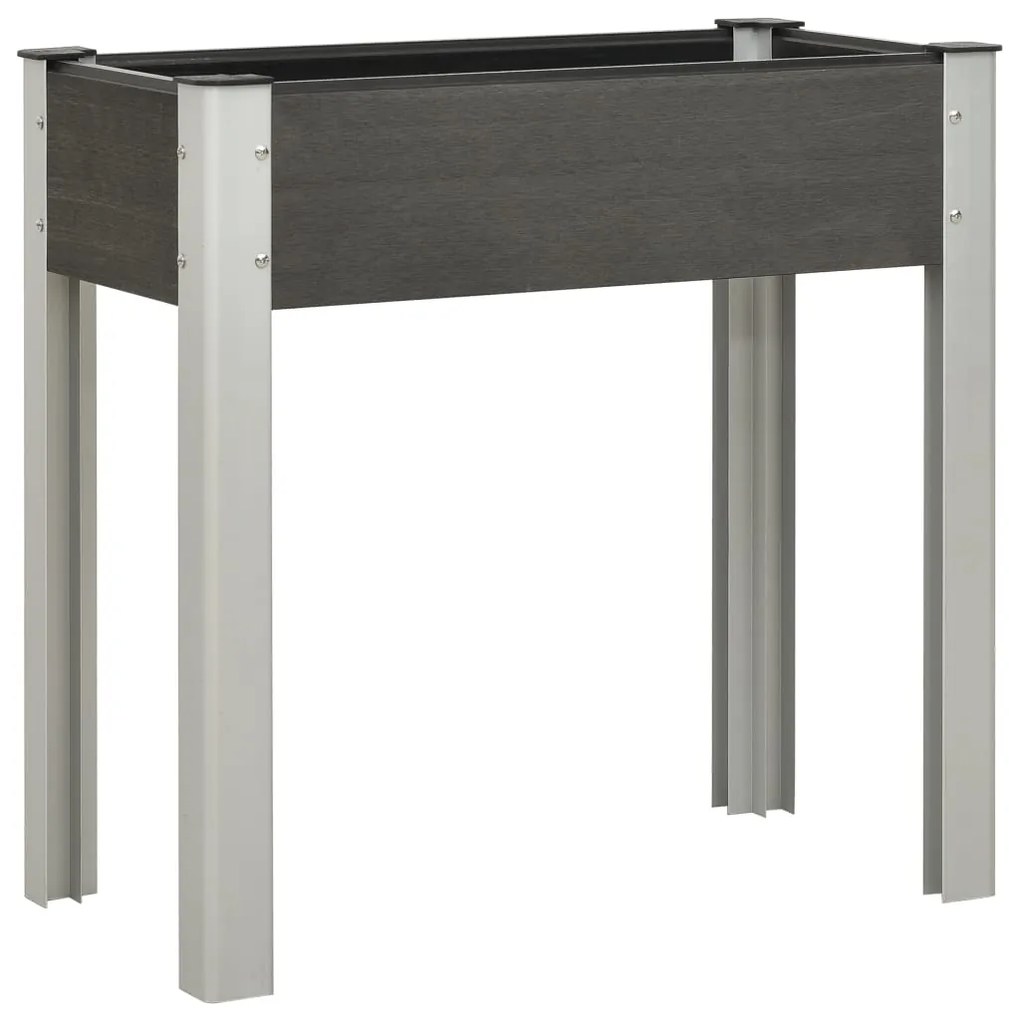 Fioriera Rialzata Da Giardino 75x40x75 Cm İn Wpc Grigio /