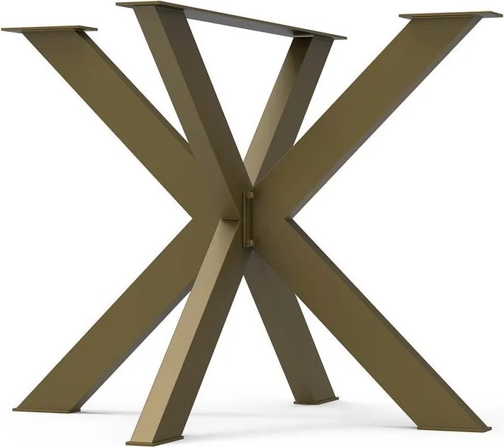 Gamba per mobili STEELMI Stella in acciaio bronzo opaco L 87 x P 90 x H 72 cm
