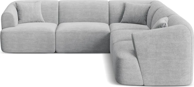 Divano angolare modulare Campi 6 posti in velluto a coste – L255x255 cm