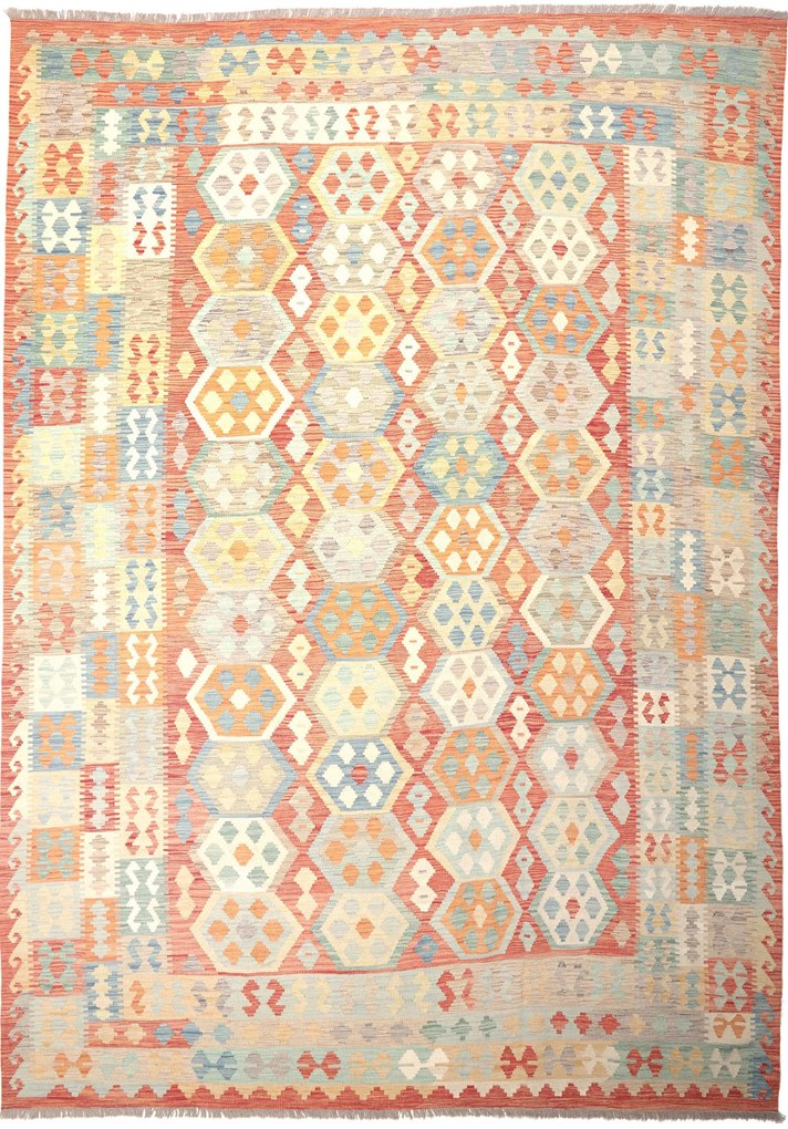 Kilim Tappeto 350x250 (Afghanistan) Tessuto A Mano