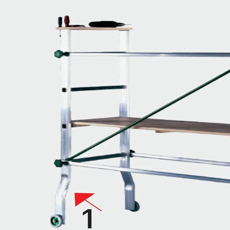 Alzata per scala in alluminio L 165 cm