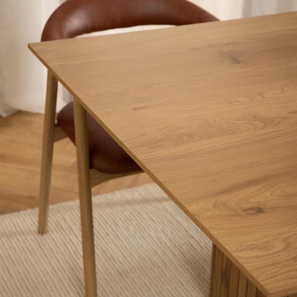 Tavolo da pranzo con piano effetto rovere 100x210 cm Colima - Actona