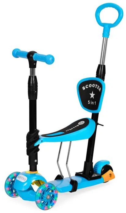 Monopattino a tre ruote con sedile 3 in 1 - Blu