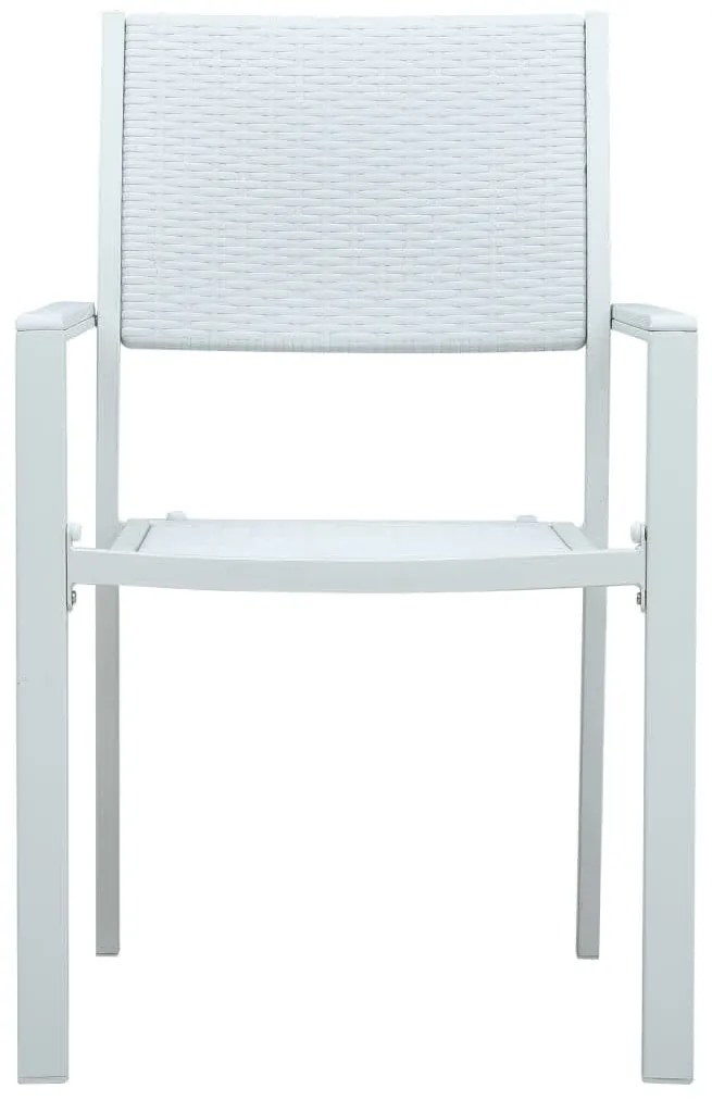 Set da pranzo da giardino 9 pz bianco