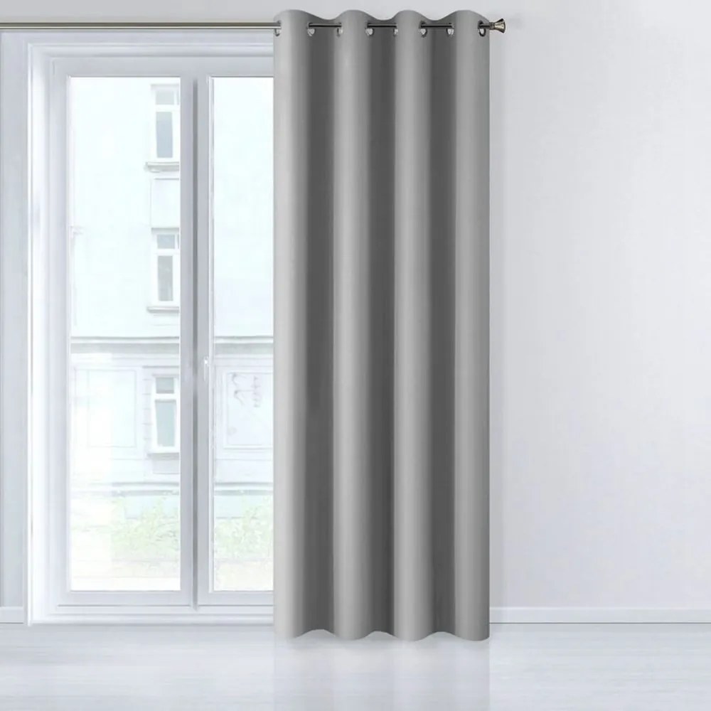 Lunga tenda da finestra color grigio Lunghezza: 250 cm