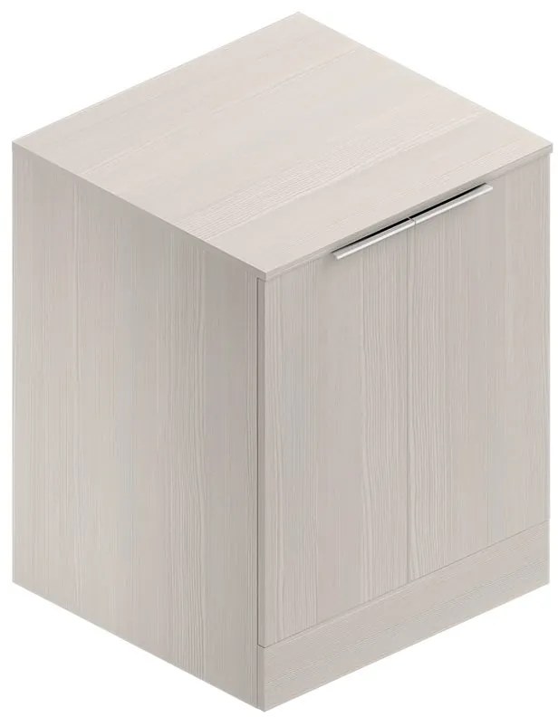 Mobile lavanderia Jnka 2 ante in truciolare legno larice bianco P 66 x L 70 x H 92 cm