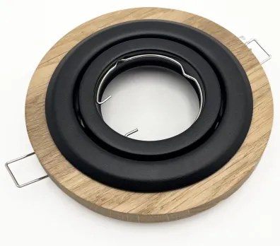 Faretto da incasso TOBBY 1xGU10/20W/230V Ø 11,5 cm rovere/nero