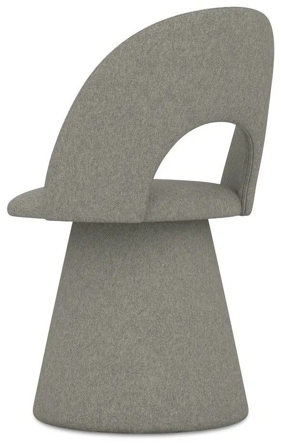 Sedia da pranzo grigia in imbottito Kalo – Makamii