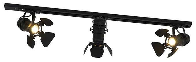 Sistema a binario intelligente nero 3 luci incl. Wi-Fi GU10 - Movie