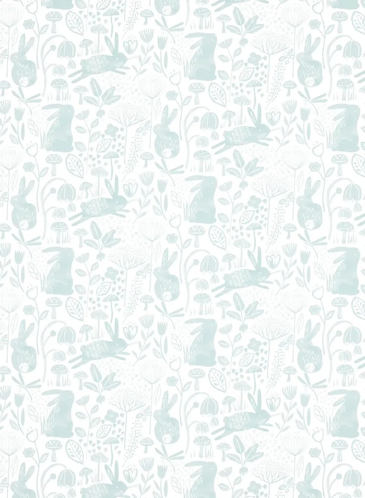 Harlequin Tapete Into the Meadow - Duck Egg