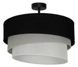 Duolla - Lampadario a plafone TRIO 1xE27/15W/230V diametro 45 cm nero/grigio/bianco