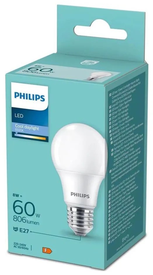 Lampadina LED Philips A60 E27/8W/230V 6500K