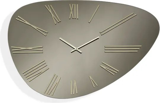 Orologio da parete DREW in cristallo Bronzo e numeri Oro 58x78 cm