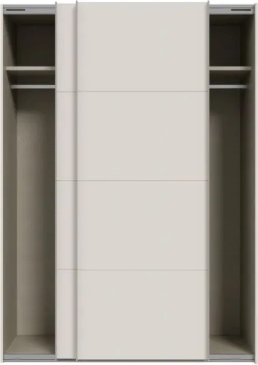 Armadio Guardaroba 2 Ante Scorrevoli Con Barra Appendiabiti Sofi Beige