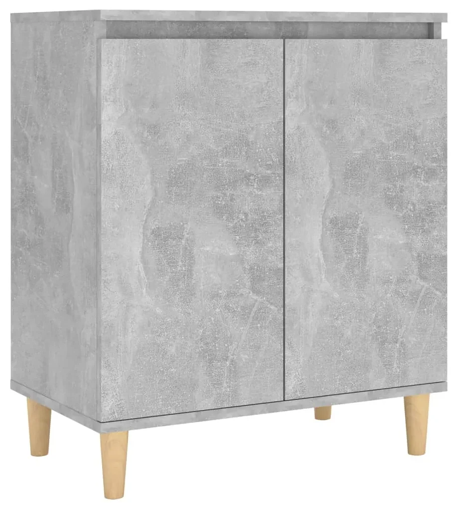 Credenza e gambe in legno grigio cemento 60x35x70cm truciolato