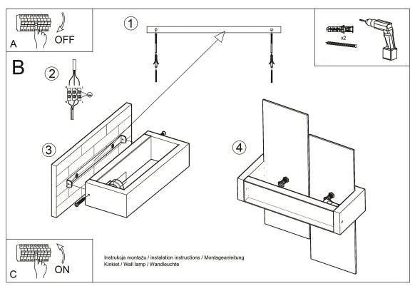 Brilagi -  Applique a LED HERA 1xE27/7,5W/230V wenge