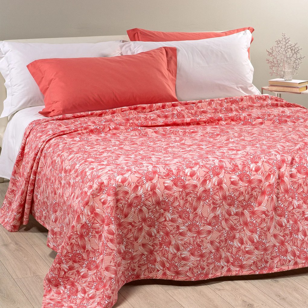 Copriletto non Trapuntato in Cotone Piquet Flowers Joy
