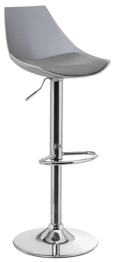 Sgabelli da bar grigi ad altezza regolabile in similpelle in set di 2 (altezza seduta 56,5 cm) - Casa Selección