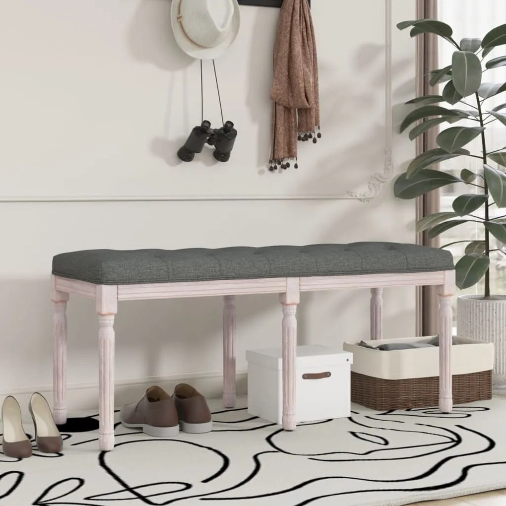 Panca Grigio Scuro 110x40x49 Cm İn Tessuto /