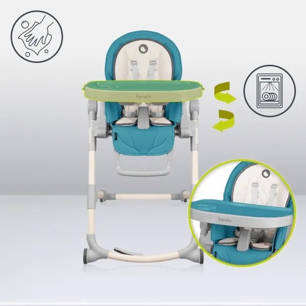 Lionelo - Seggiolina da pranzo per bambini CORA Ocean