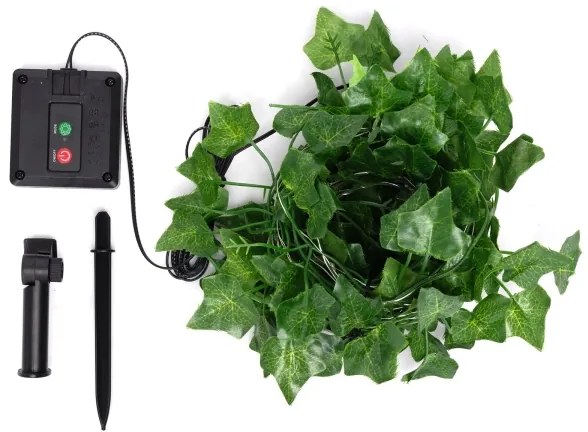 Aigostar - Catena LED solare 100xLED/12m IP65 bianco caldo ivy