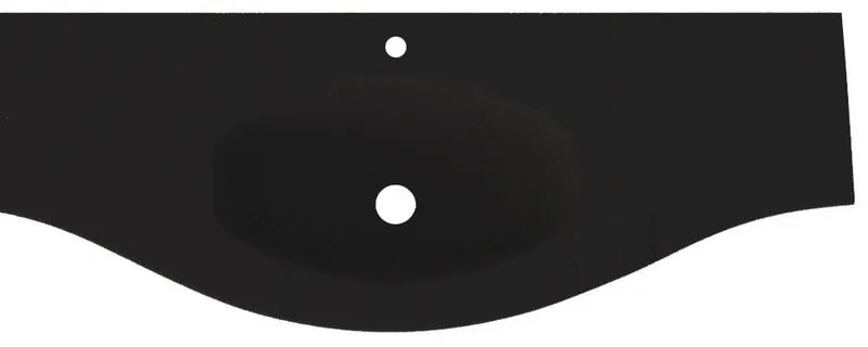 Lavabo a incasso semicerchio Vague H 1.5 cm in vetro nero