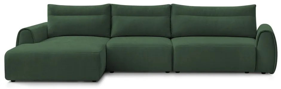 Divano angolare in verde scuro Aden – Bobochic Paris