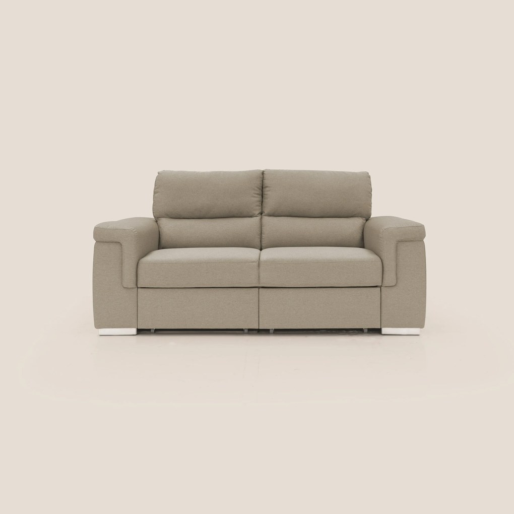 Spazio Divano con 2 panche estraibili in tessuto simil cotone impermeabile T13