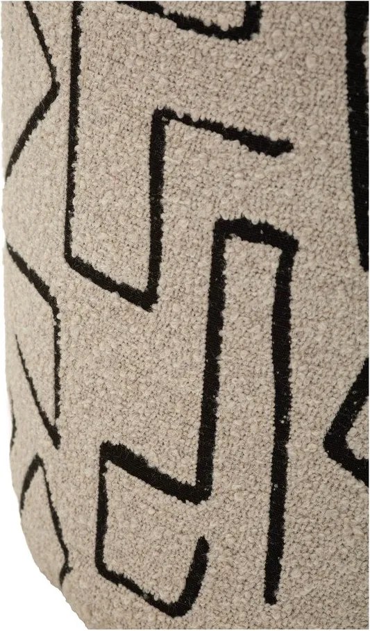 Poggiapiedi beige con rivestimento in bouclé Nairobi – Mauro Ferretti