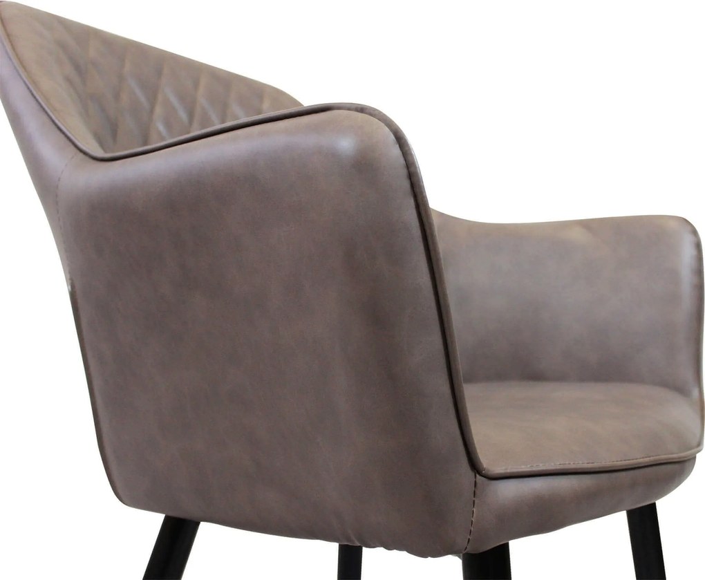 SANDY - poltrona imbottita per sala da pranzo in ecopelle