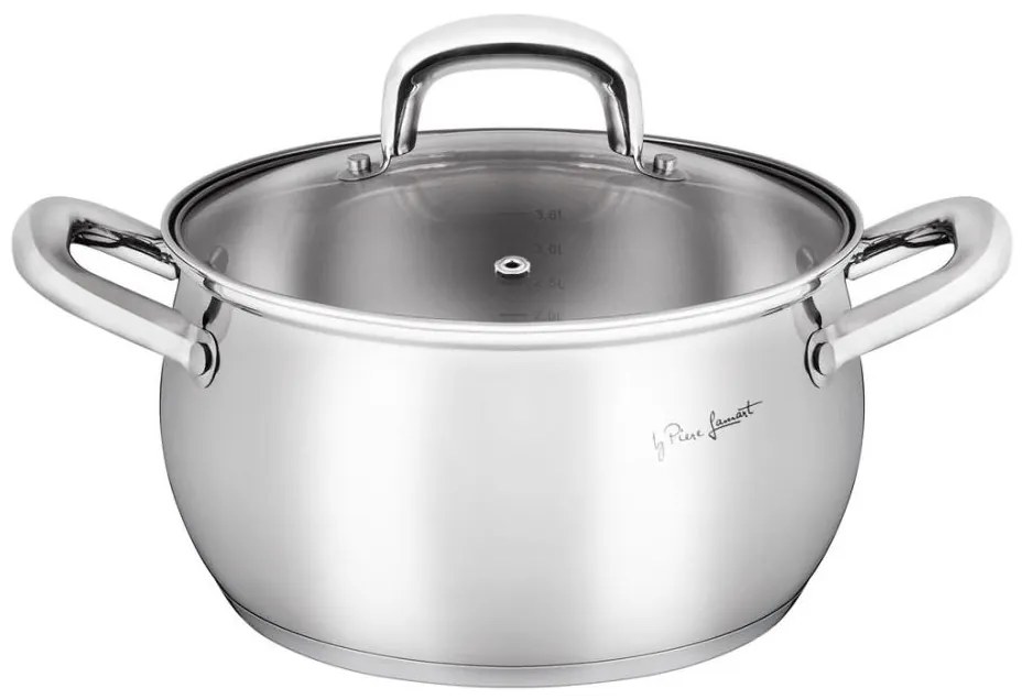 Lamart - Pentola con coperchio 20 cm in acciaio inox