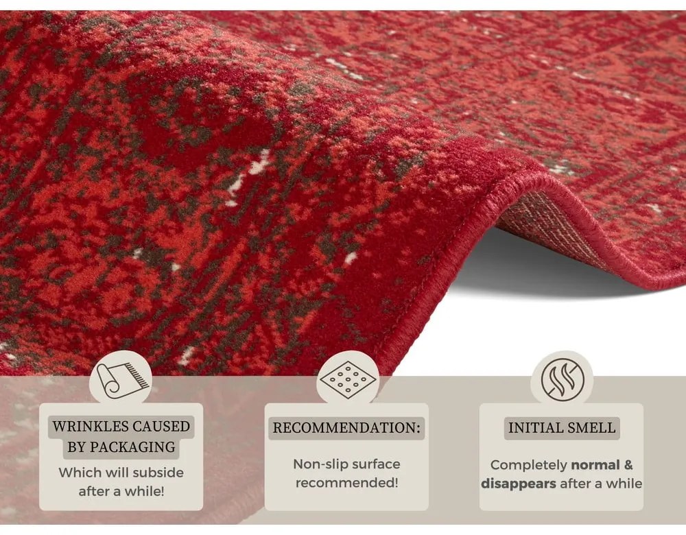 Tappeto rosso Celebrazione , 80 x 150 cm Plume - Hanse Home
