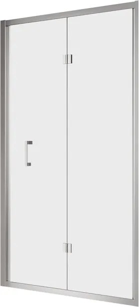 Porta doccia soffietto L 66-72 cm x H 200 cm in vetro trasparente SP. 6 mm, profilo silver, serie Era