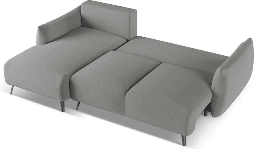Divano angolare grigio chiaro (con penisola a sinistra) Malie – Makamii