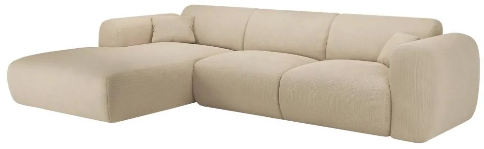 Divano in Tessuto testurizzato Beige - Angolo a sinistra - POGNI di Maison Céphy di Maison Céphy
